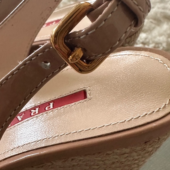 Authentic Prada Vernice Nude Espadrille - Size 37 - Picture 11 of 12